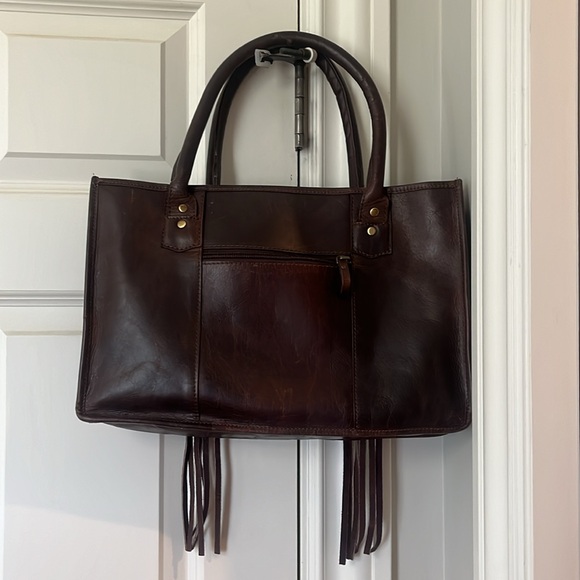 Western cowgirl bag. Leather and cowhide with fringe. - Picture 2 of 4